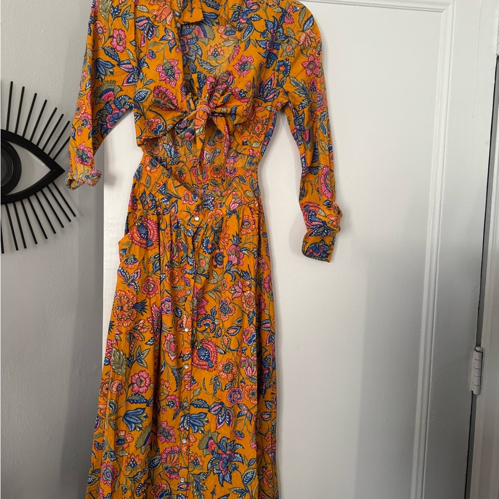 Floral Yellow Maxi Dress